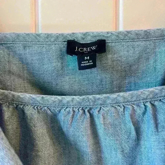 J. Crew ruffle chambray top - Picture 5 of 7